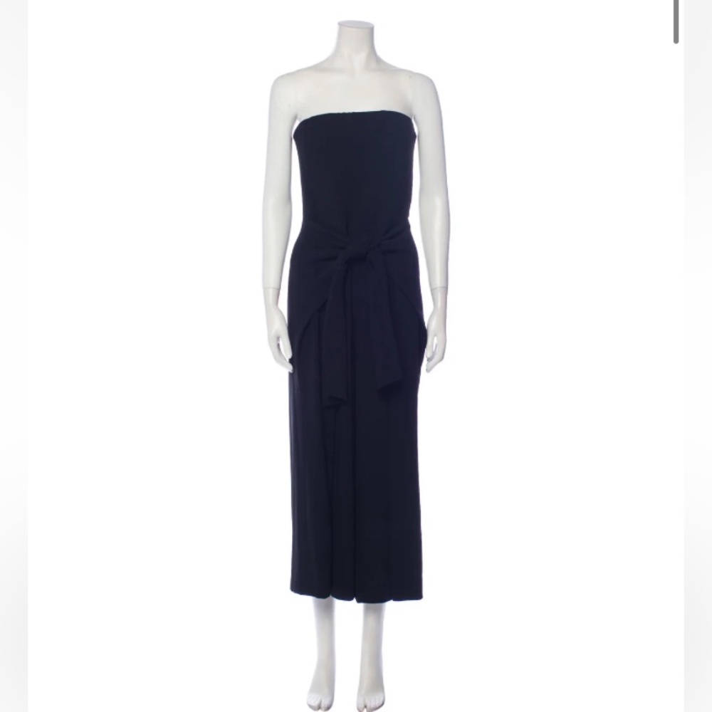 CARLISLE • PER SE • Stunning Black Strapless Wide Leg Jumpsuit - Picture 4 of 14
